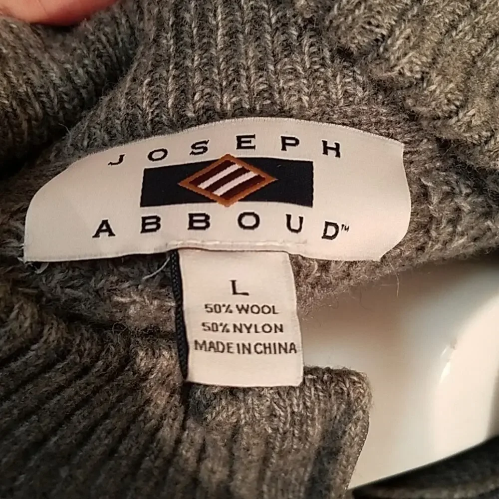 Joseph Abboud Grey 1/4 Zip Sweater